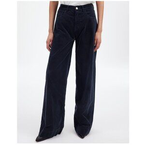 Madewell Superwide Leg High Rise Pants Velvet Deep Indigo Size 23